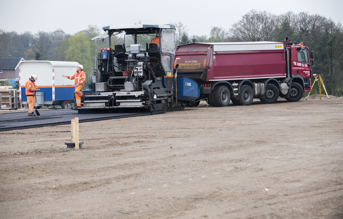 Hinder door aansluiting N18 op A35 bij Enschede.jpg