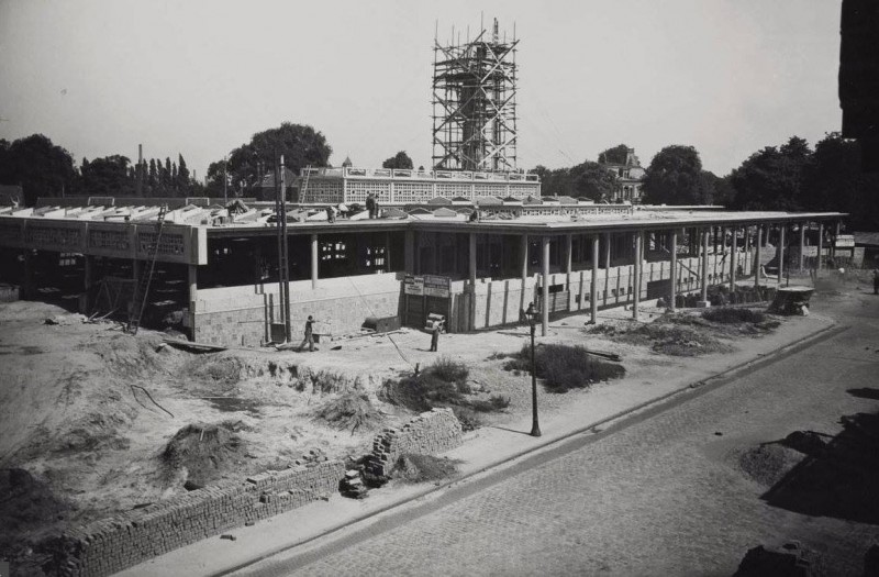 Stationsplein bouw station 1950.jpg