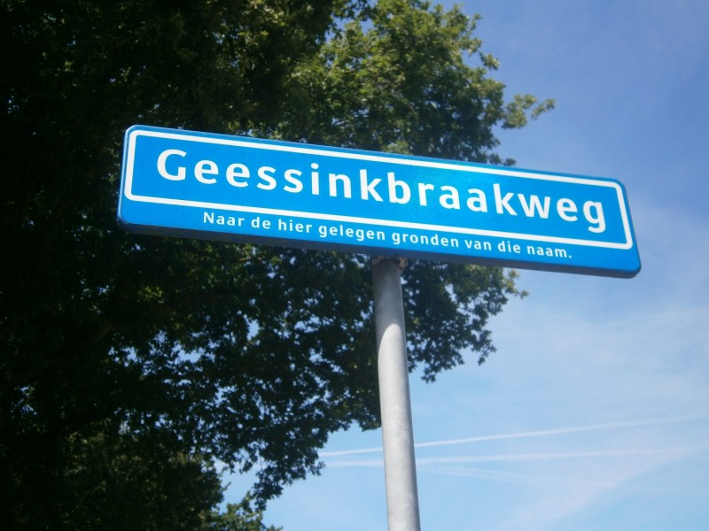 Geessinkbraakweg straatnaambord.JPG