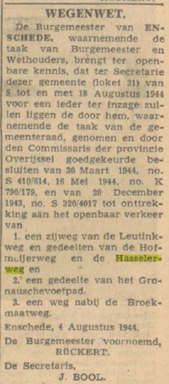 Hasselerweg krantenbericht Tubantia 4-8-1944.jpg