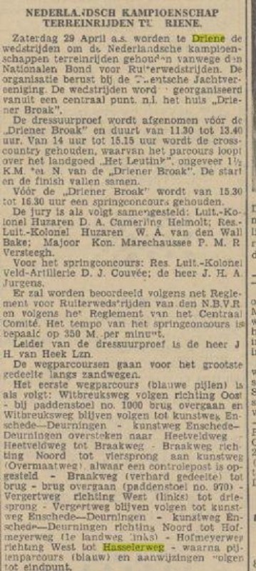 Hasselerweg Driene krantenbericht Tubantia 26-4-1939.jpg