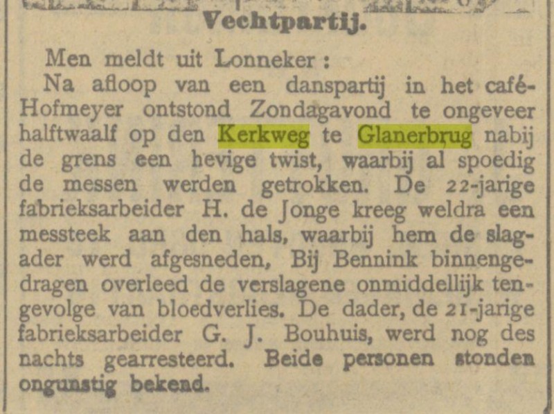 Kerkweg Glanerbrug krantenbericht 2-3-1915.jpg