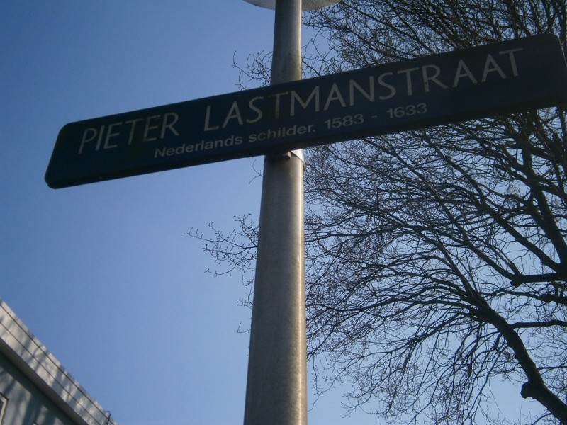 Pieter Lastmanstraat straatnaambord .JPG