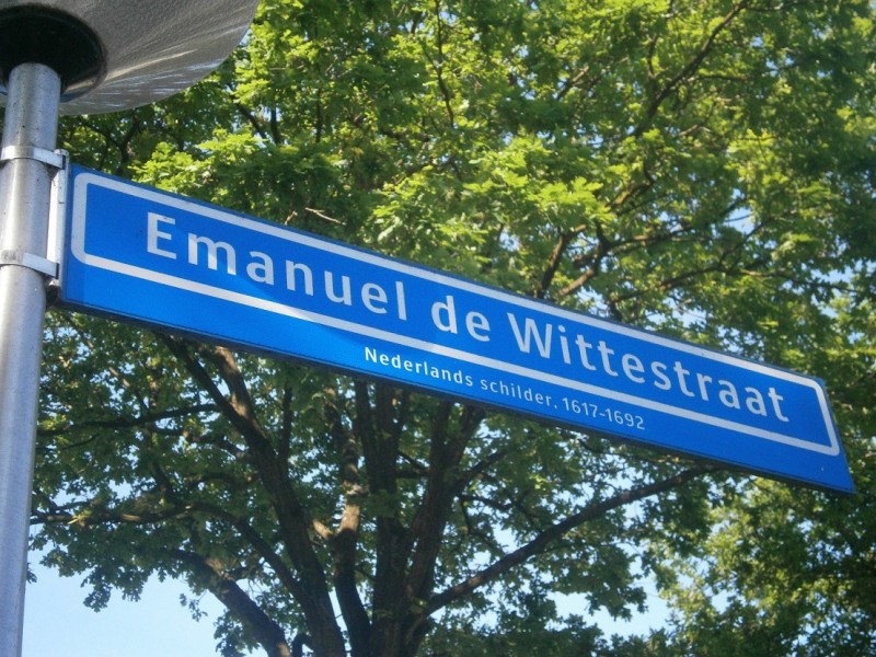 Emanuel de Wittestraat straatnaambord.JPG