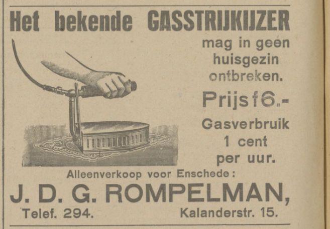 Kalanderstraat 15 J.D.G. Rompelman advertentie Tubantia 27-5-1924.jpg