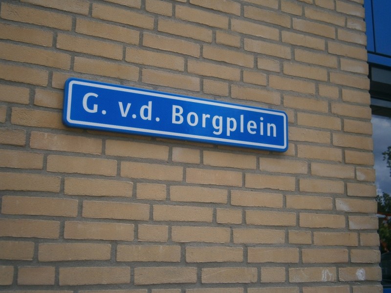 G, v.d. Borgplein straatnaambord.JPG