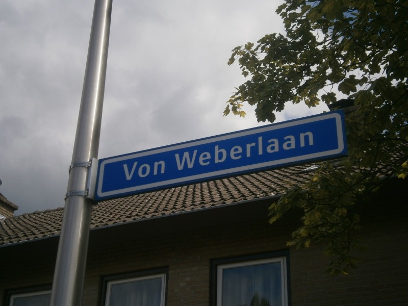 Von Weberlaan straatnaambord.JPG