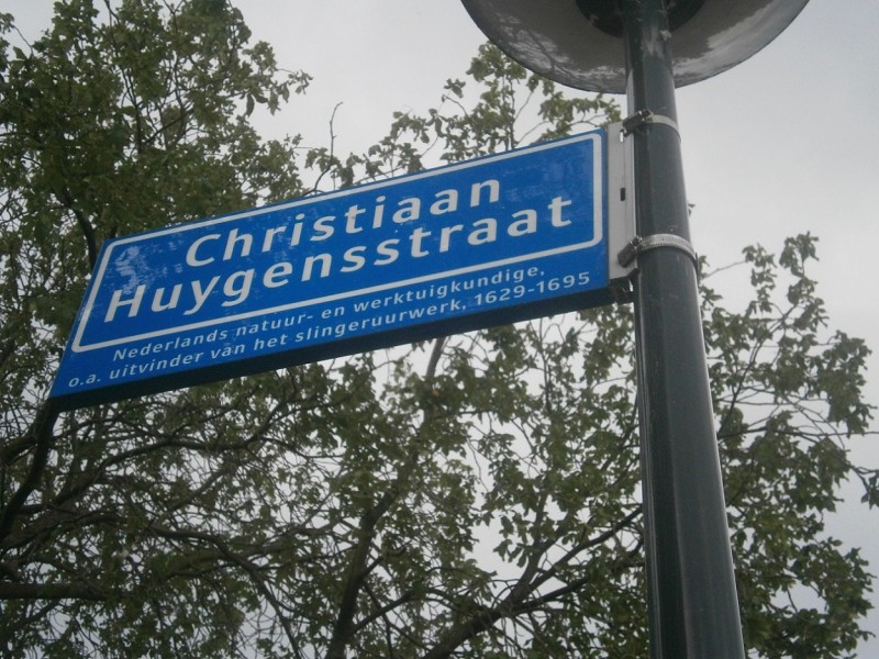 Christiaan Huygensstraat straatnaambord.JPG