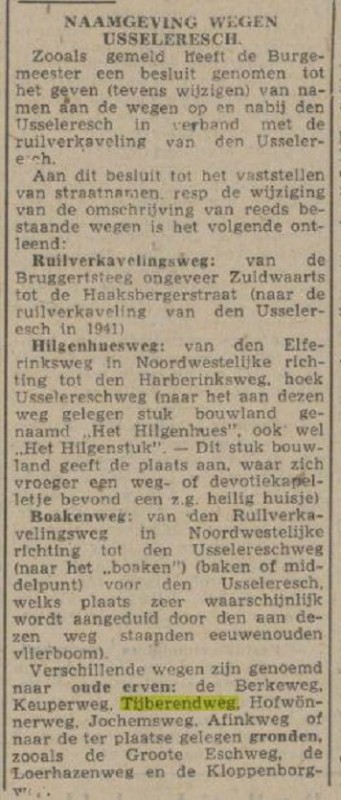 Tijberendweg krantenbericht Twentsch nieuwsblad 29-5-1943.jpg