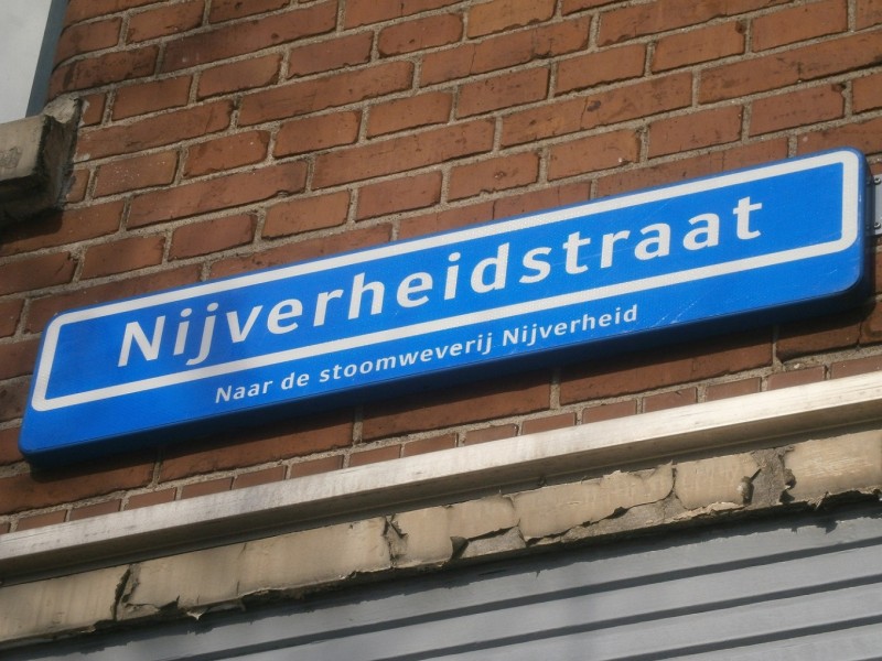 Nijverheidstraat straatnaambord.JPG