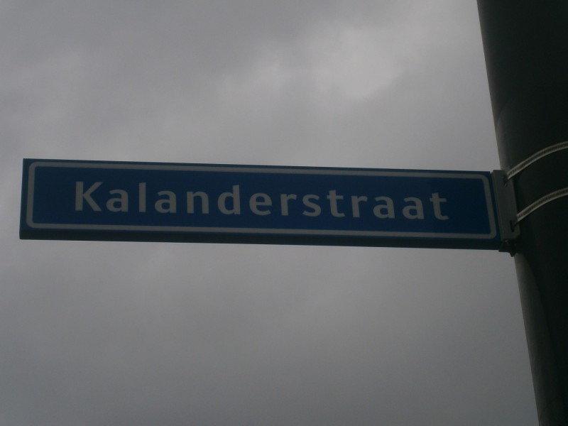 Kalanderstraat straatnaambord.JPG