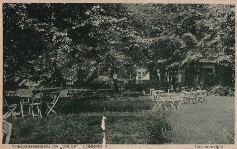 Gronausestraat theeschenkerij De Velve ook wel kieteltuin genoemd, staat nu de Velveflat.jpg