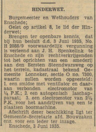 Eerste Steendwarsweg J.H. Spenkelink krantenbericht Tubantia 4-6-1935.jpg