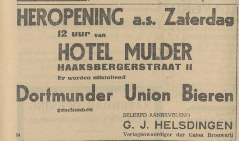 Haaksbergerstraat 11 Hotel Mulder advertentie Tubantia 7-3-1930.jpg