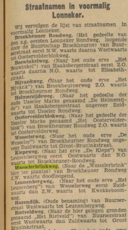 Wesselerbrinkweg krantenbericht Tubantia 23-6-1936.jpg