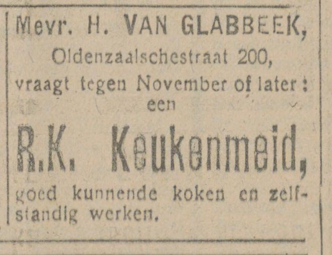 Oldenzaalsestraat 200 advertentie Tubantia 30-8-1919.jpg