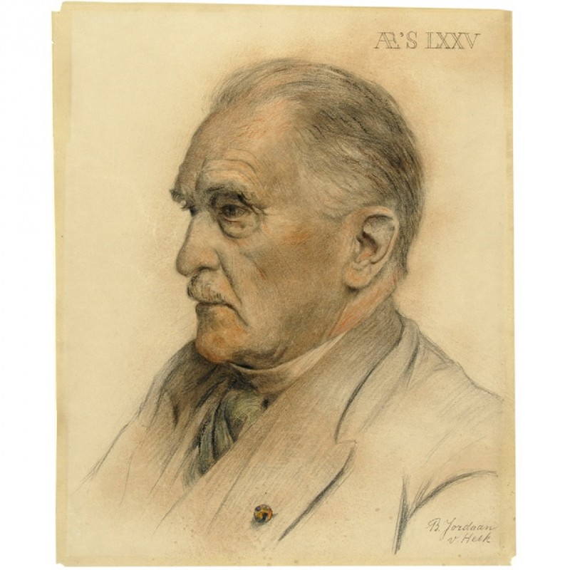 Tekening in conté en pastel Portret van J.J. van Deinse. vervaardiger Jordaan-van Heek, Engelbertha Auguste (1876-1960).jpg