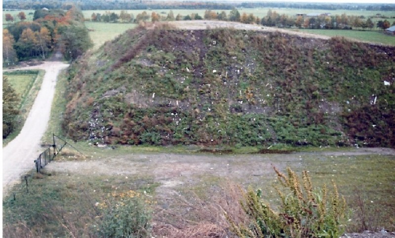 Ontginningsweg hoek Usselermarkeweg Vuilnisbelt , na het buiten gebruik stellen is de belt beplant en ligt er thans nog als begroeide berg.jpg