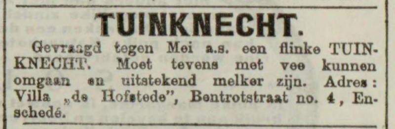 Bentrotstraat 4 villa Hofstede advertentie Leeuwarder courant 20-2-1905.jpg