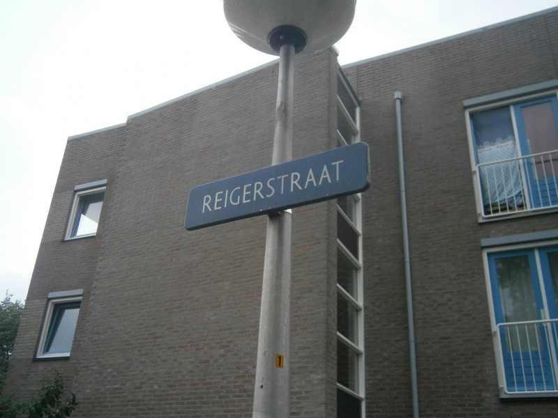 Reigerstraat straatnaambord.JPG