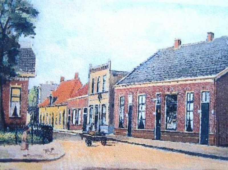 Beltstraat vanaf de Borneostraat in noordelijke richting schilderij.jpg