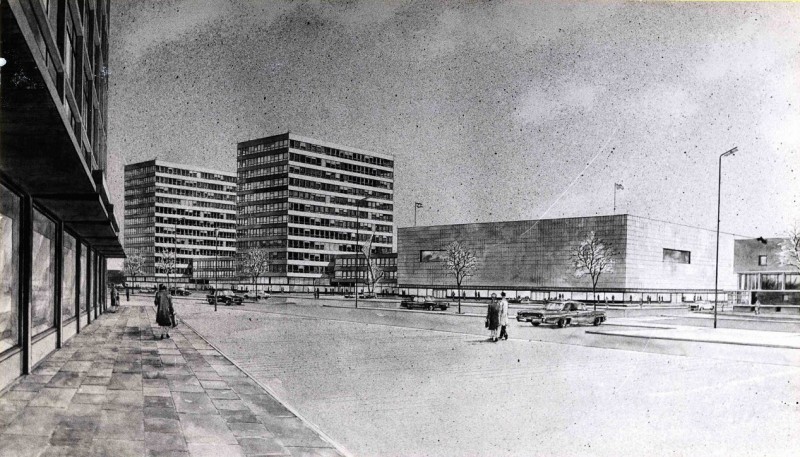 Boulevard Tekening van het I.T.C. gebouw 1969.jpg