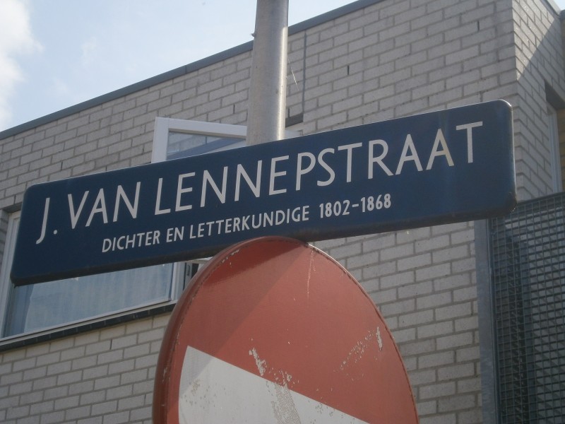 Jacob van Lennepstreaat straatnaambord.JPG