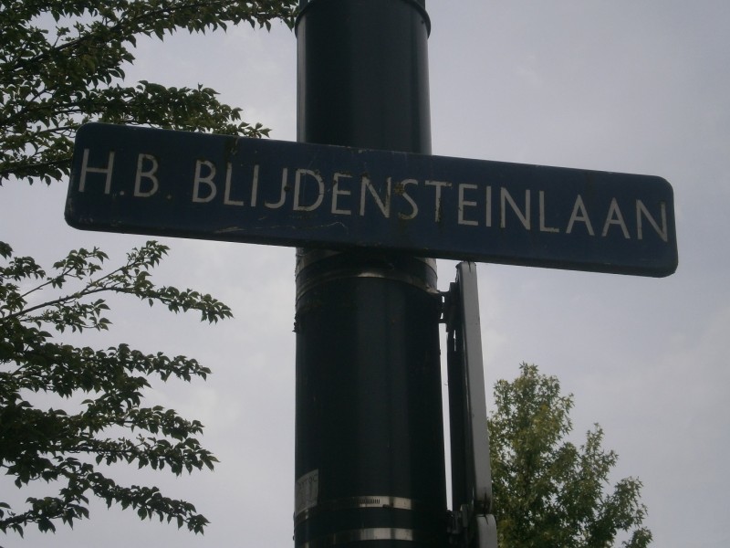 H.B. Blijdensteinlaan straatnaambord.JPG