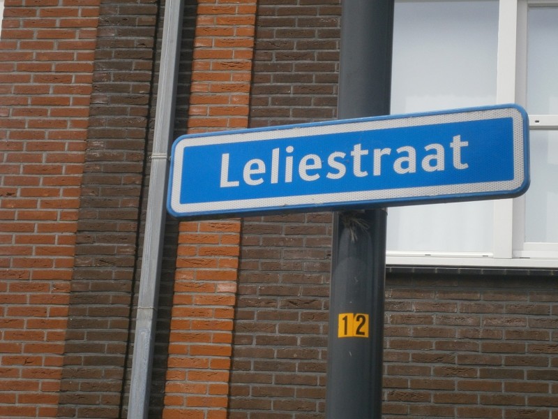 Leliestraat straatnaambord.JPG