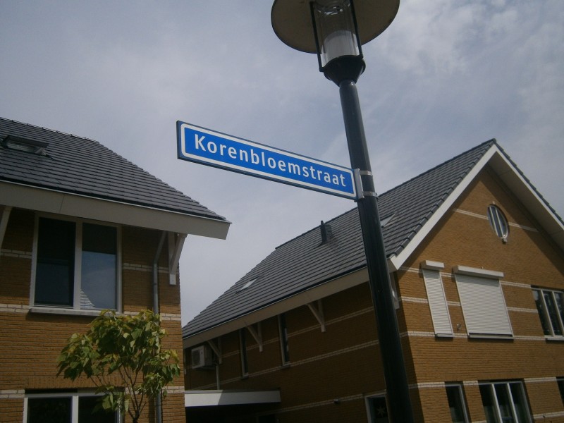 Korenbloemstraat straatnaambord.JPG