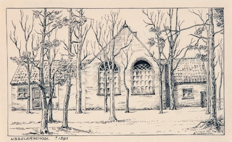 Usselerschool Pentekening , vervaardiger A. Wegman.jpg