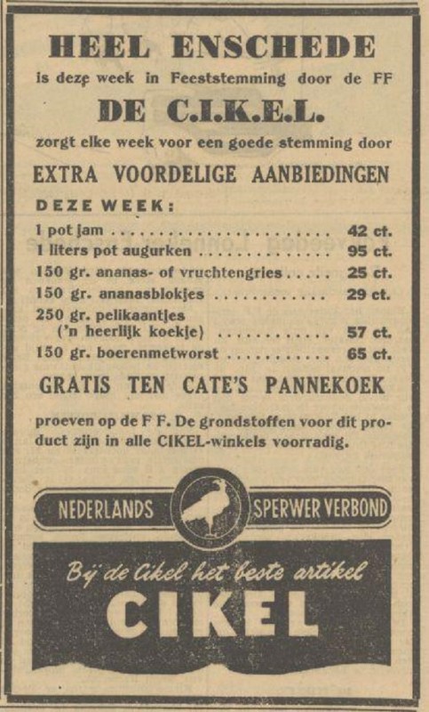Sperwer C.I.K.E.L. Enschede advertentie Tubantia 22-8-1951.jpg