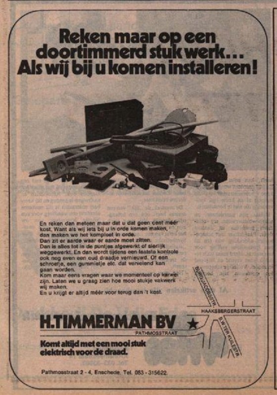 Pathmosstraat 2-4 Electro Technisch Installatie Buro H. Timmerman B.V. advertentie Nederlands Dagblad 16-3-1978.jpg