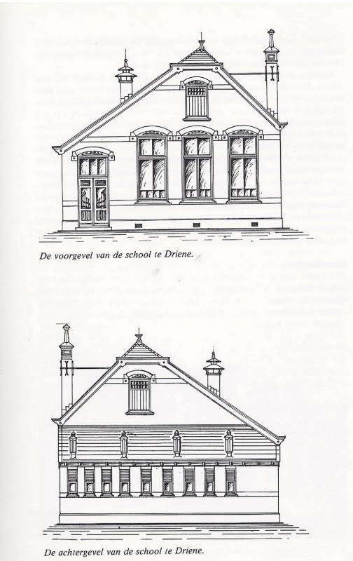Drienerschoolweg tekeningen Drienermarkeschool tot 1937 nog in Enschede.jpg