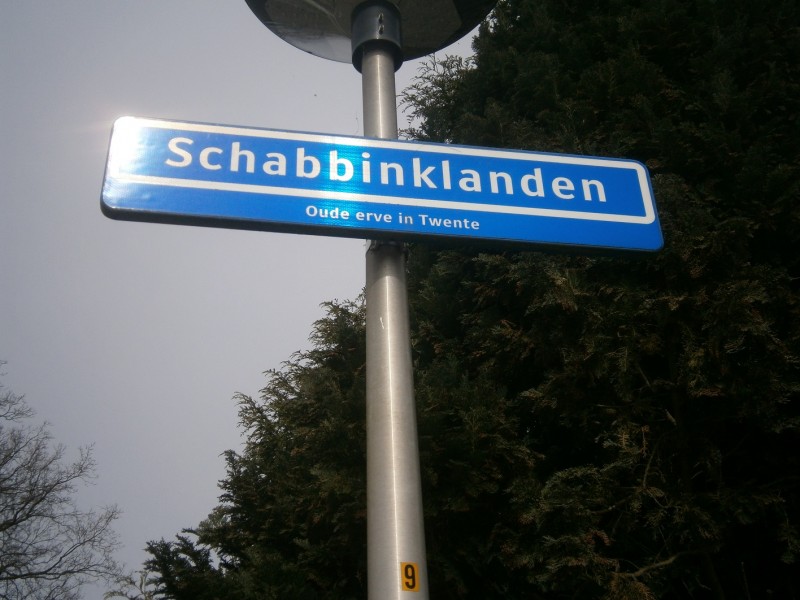 Schabbinklanden straatnaambord .JPG