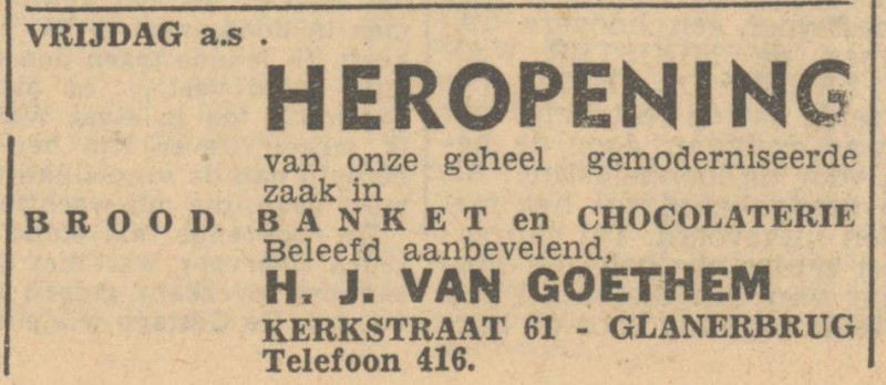 Kerkstraat 61 H.J. van Goethem Brood Banket en Chocolaterie advertentie Tubantia 5-2-1947.jpg