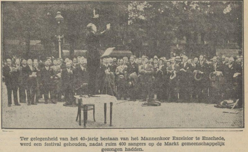 Mannenkoor Excelsior 40 jaar bestaan krantenfoto 21-7-1931.jpg