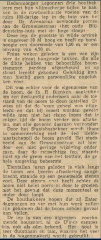 Gronausestraat Blijdensteinhuis met de hoge stoep krantenbericht Tubantia 17-8-1950.jpg