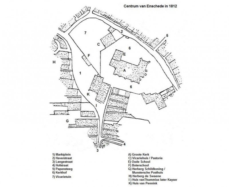 Markt Boterschool plattegrond centrum Enschede 1812.jpg