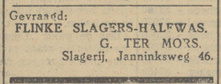 Janninksweg 46 slagerij G. ter Mors advertentie Tubantia 9-12-1930.jpg