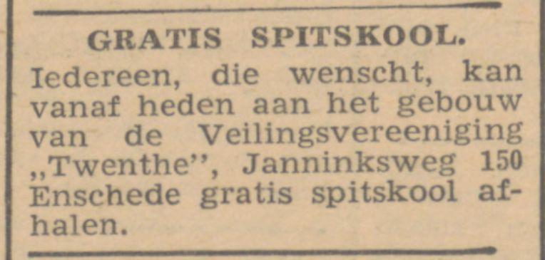 Janninksweg 150 Veilingsvereeniging Twenthe advertentie Twentsche Courant 27-7-1945.jpg