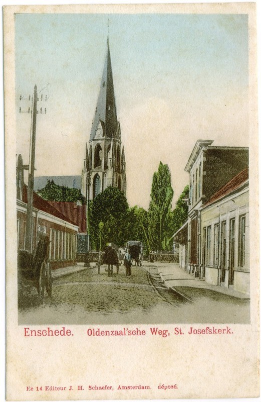 Oldenzaalsestraat Jozefkerk ca 1900.jpg