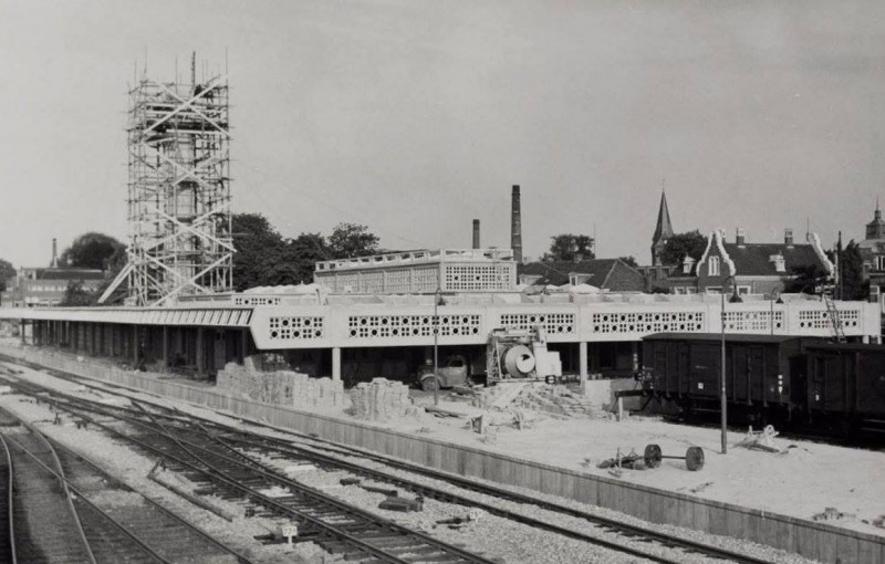 Stationsplein bouw station 1950. (2).jpg
