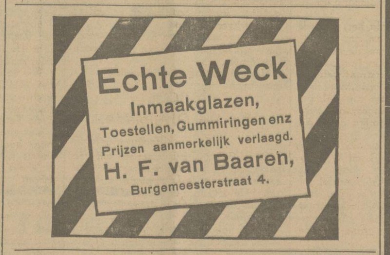 Burgemeesterstraat 4 H.F. van Baaren advertentie Tubantia 13-6-1924.jpg