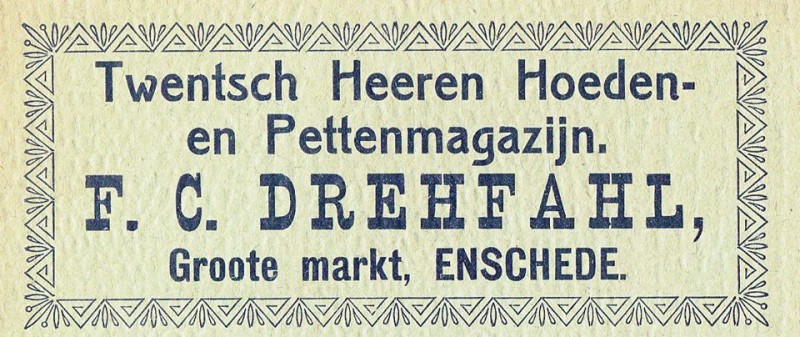 Grote Markt Twentsch Heeren Hoeden en Pettenmagazijn F.C. Drehfall.jpg