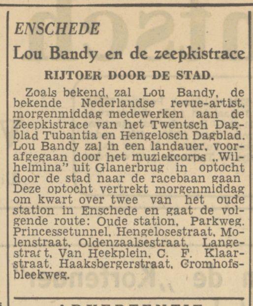 Getfertsingel zeepkistrace Lou Bandy krantenbericht 11-8-1950.jpg