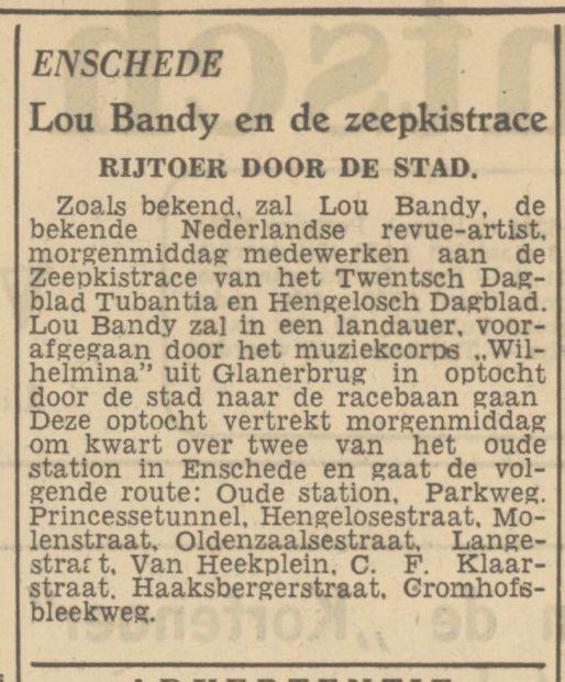 Getfertsingel zeepkistrace Lou Bandy krantenbericht 11-8-1950.jpg