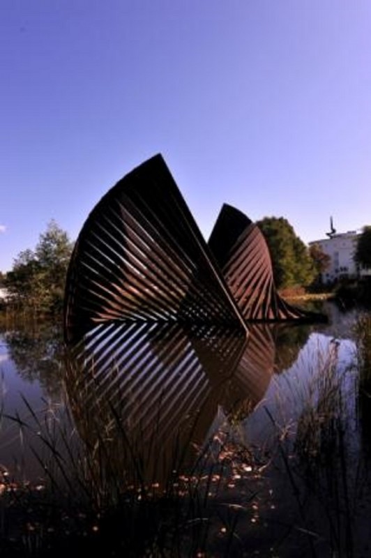 Hengelosestraat Nederlandsche Bank ter hoogte van Business & Sciencepark kunstwerk Waaier van Evert Strobos.jpg