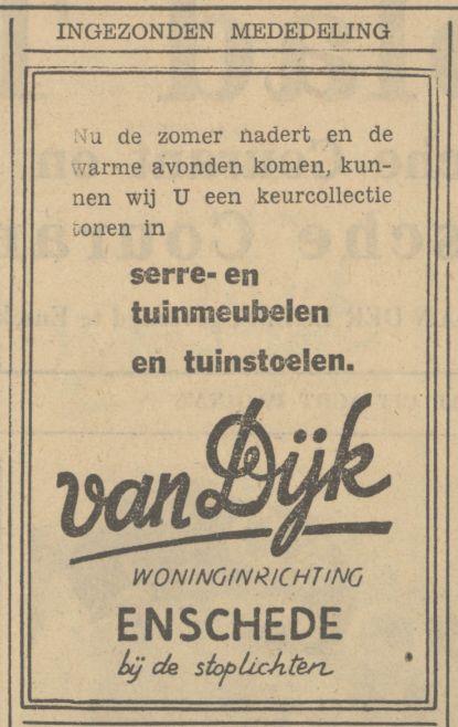 Van Dijk woninginrichting advertentie Tubantia 7-5-1949.jpg