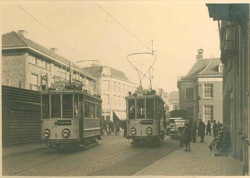 Langestraat 1933 Wissel voor de trams van de T.E.T..jpg